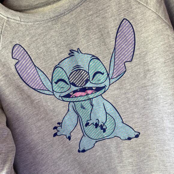 Disney Youth Girl’s Lilo & Stitch Gray Sweatshirt Size L Cotton Disneycore Y2K - Picture 1 of 6